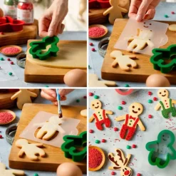 Cortadores y stencils muñecos de jengibre y renos Navidad - Decora