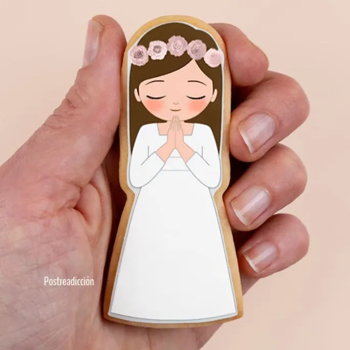 Cortador niña de comunión Berta 8,5 cm - Postreadicción
