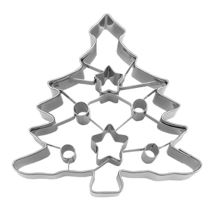Cortador árbol de Navidad con estrellas y bolas 8 cm - Städter