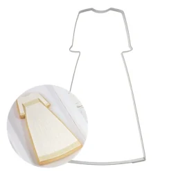 Cortador vestido comunión manga francesa 12 cm - Postreadicción