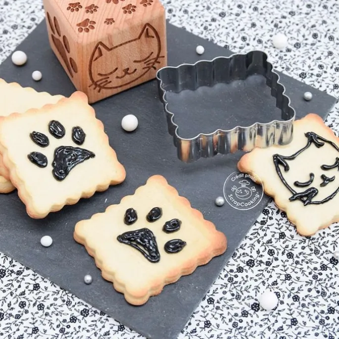 Cortador y sello marcador gato - ScrapCooking