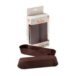 Cápsulas alargadas marrones para eclairs (36) - Decora