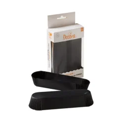 Cápsulas alargadas negras para eclairs (36) - Decora
