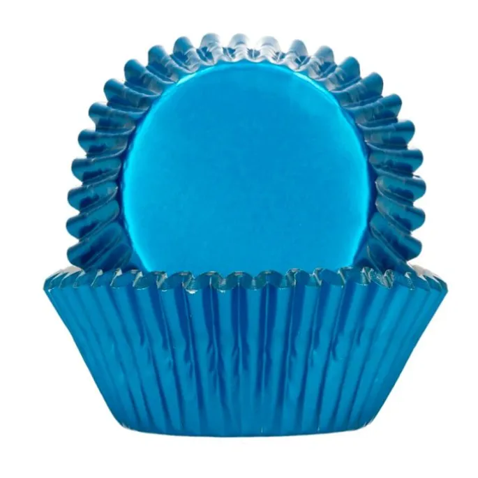 Cápsulas azules metalizadas (48) - Funcakes