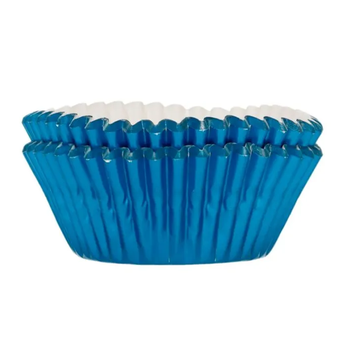 Cápsulas azules metalizadas (48) - Funcakes