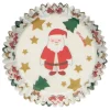 Cápsulas blancas Papá Noel, renos y estrellas Navidad (48) - Funcakes