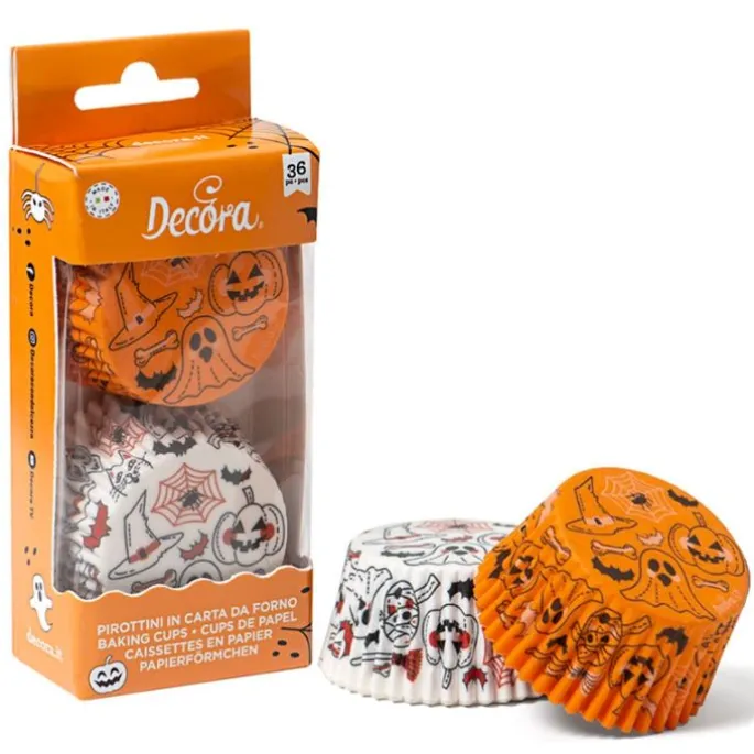 Cápsulas blancas y naranjas Halloween (36) - Decora