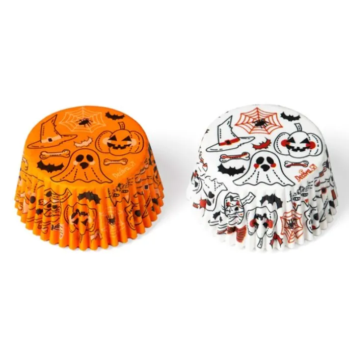 Cápsulas blancas y naranjas Halloween (36) - Decora