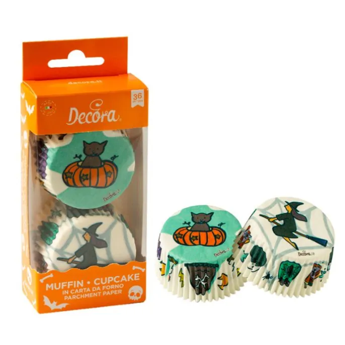Cápsulas bruja y gato en calabaza Halloween (36) - Decora
