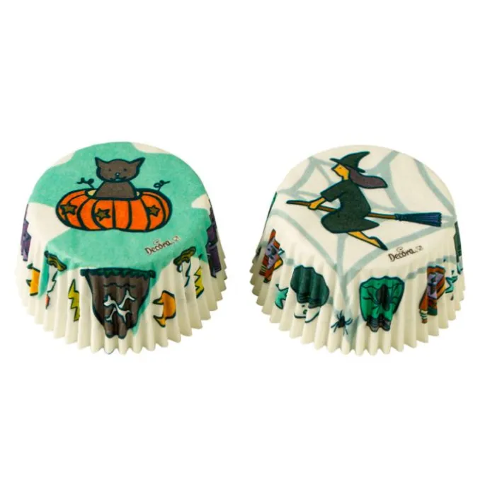 Cápsulas bruja y gato en calabaza Halloween (36) - Decora