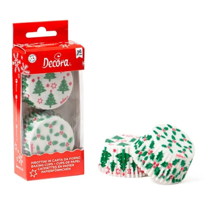 Cápsulas hojas de acebo y árboles de Navidad (36) - Decora
