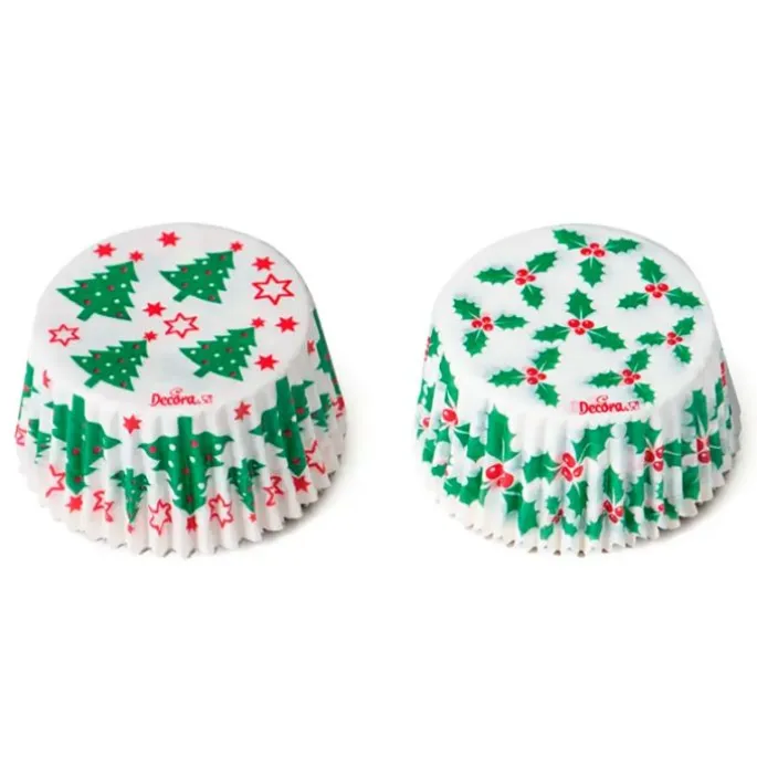 Cápsulas hojas de acebo y árboles de Navidad (36) - Decora