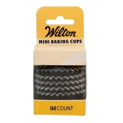 Cápsulas mini negras metalizadas (160) - Wilton