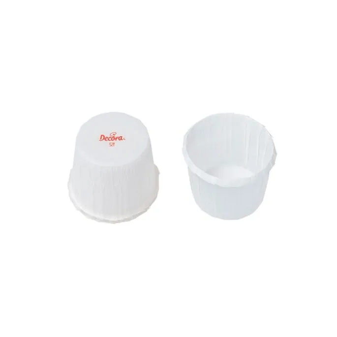 Cápsulas mini rizadas blancas (35) - Decora
