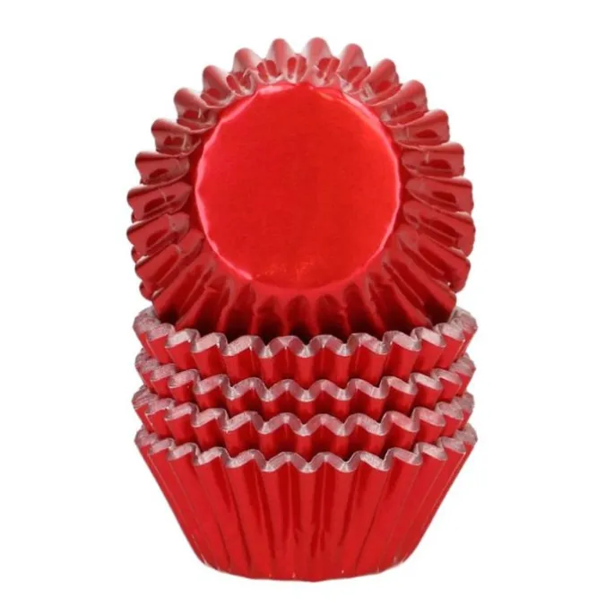 Cápsulas mini rojas metalizadas (160) - Wilton