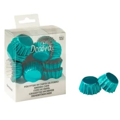Cápsulas minis azules metalizadas (180) - Decora