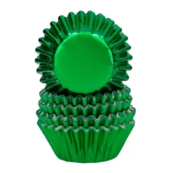 Cápsulas mini verdes metalizadas (160) - Wilton