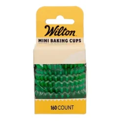 Cápsulas mini verdes metalizadas (160) - Wilton