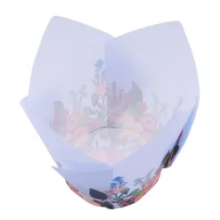 Cápsulas muffins azules flores (24) - PME