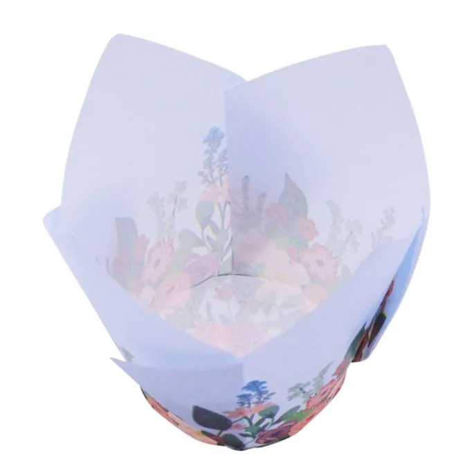 Cápsulas muffins azules flores (24) - PME