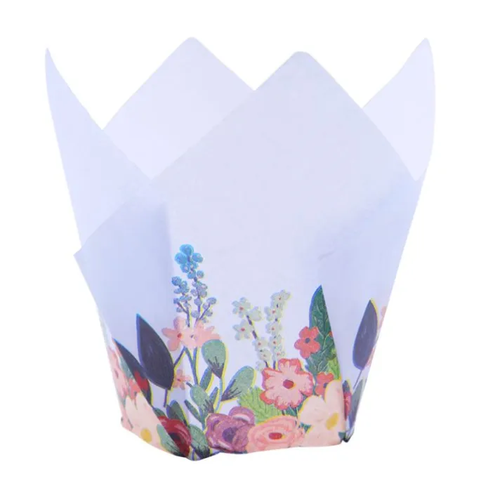 Cápsulas muffins azules flores (24) - PME