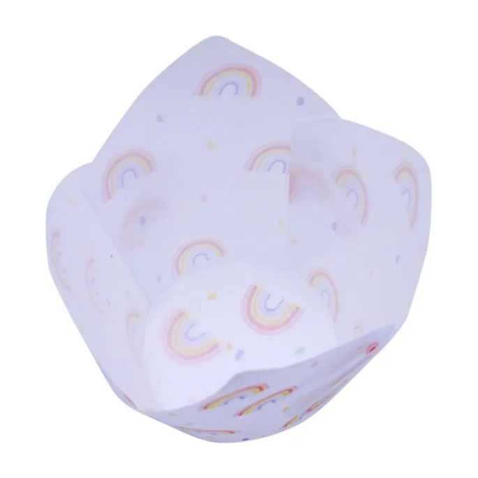Cápsulas muffins blancas arcoíris (24) - PME