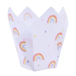Cápsulas muffins blancas arcoíris (24) - PME