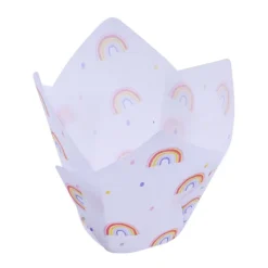 Cápsulas muffins blancas arcoíris (24) - PME