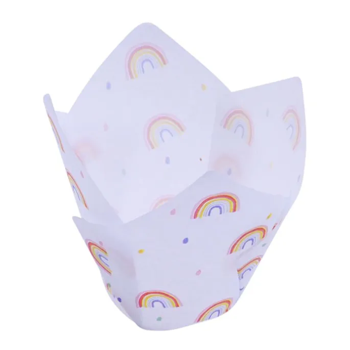 Cápsulas muffins blancas arcoíris (24) - PME
