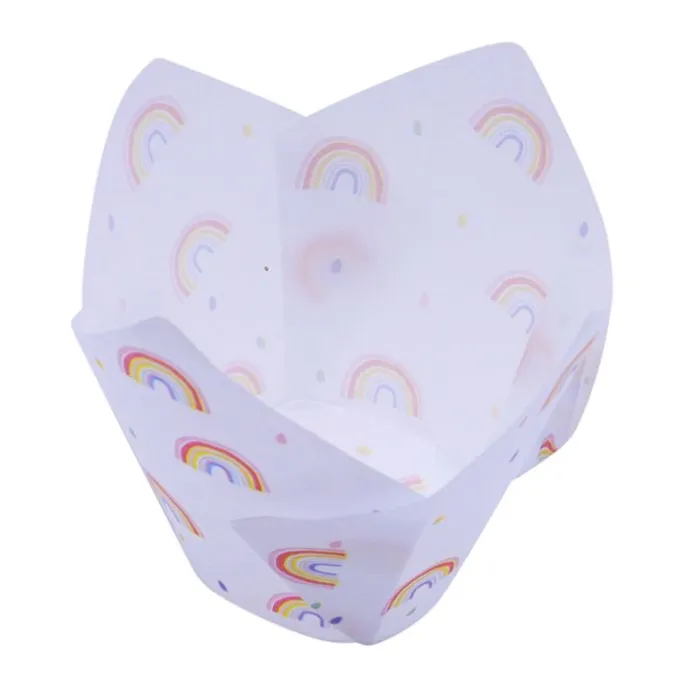 Cápsulas muffins blancas arcoíris (24) - PME