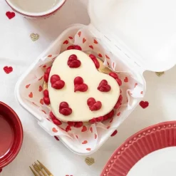 Cápsulas muffins blancas corazones Love Hearts (24) - PME