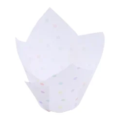 Cápsulas muffins blancas lunares de colores (24) - PME