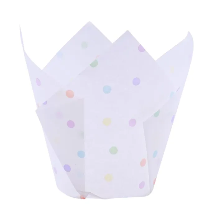 Cápsulas muffins blancas lunares de colores (24) - PME