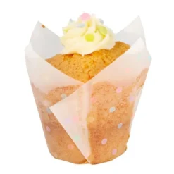 Cápsulas muffins blancas lunares de colores (24) - PME
