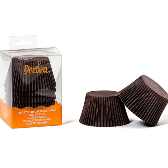Cápsulas muffins jumbo marrones (60) - Decora