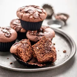 Cápsulas muffins jumbo negras (60) - Decora