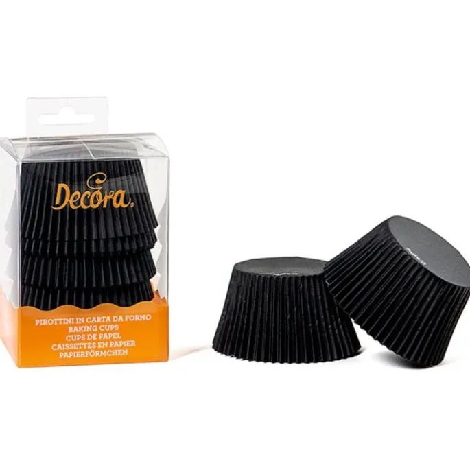 Cápsulas muffins jumbo negras (60) - Decora
