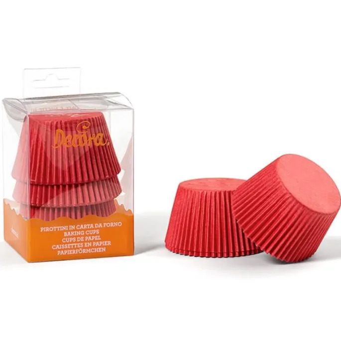 Cápsulas muffins jumbo rojas (60) - Decora