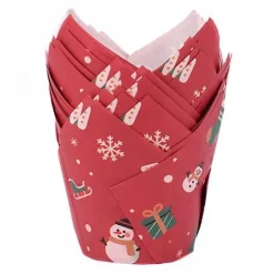 Cápsulas muffins muñecos de nieve Navidad (50) - Azucren