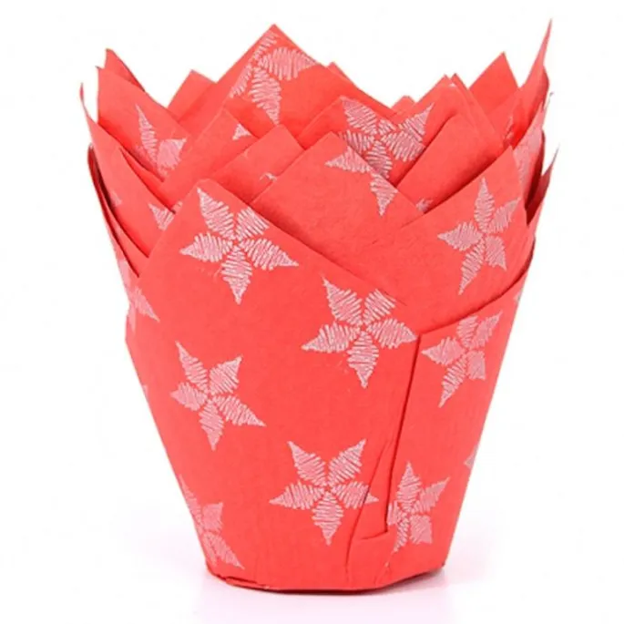 Cápsulas muffins rojas estrellas de Navidad (36) - House of Marie
