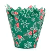 Cápsulas muffins verdes Holly Navidad (36) - House of Marie