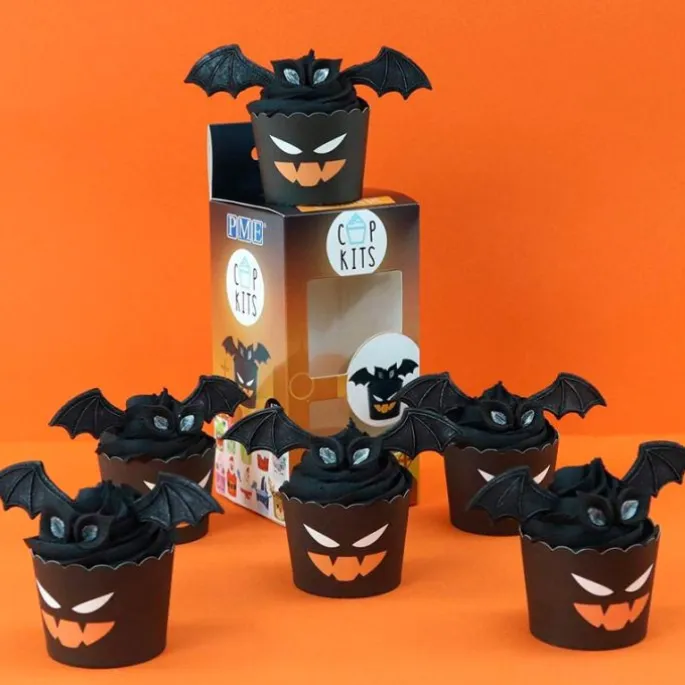 Cápsulas, ojos y alas de murciélago para cupcakes Halloween (6) - PME