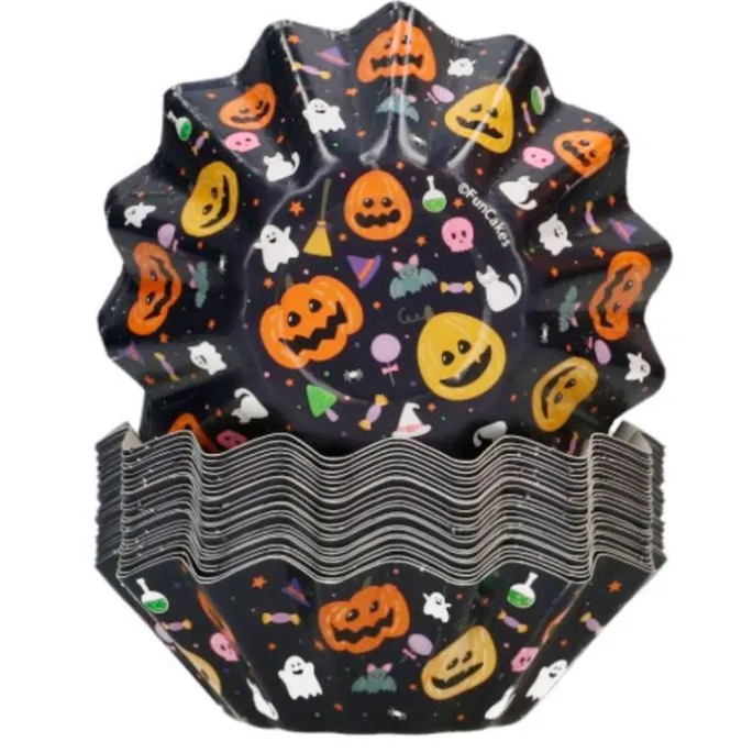 Cápsulas rígidas estrella calabazas Halloween (48) - Funcakes