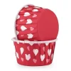 Cápsulas rígidas rojas con corazones San Valentín (50) - Azucren
