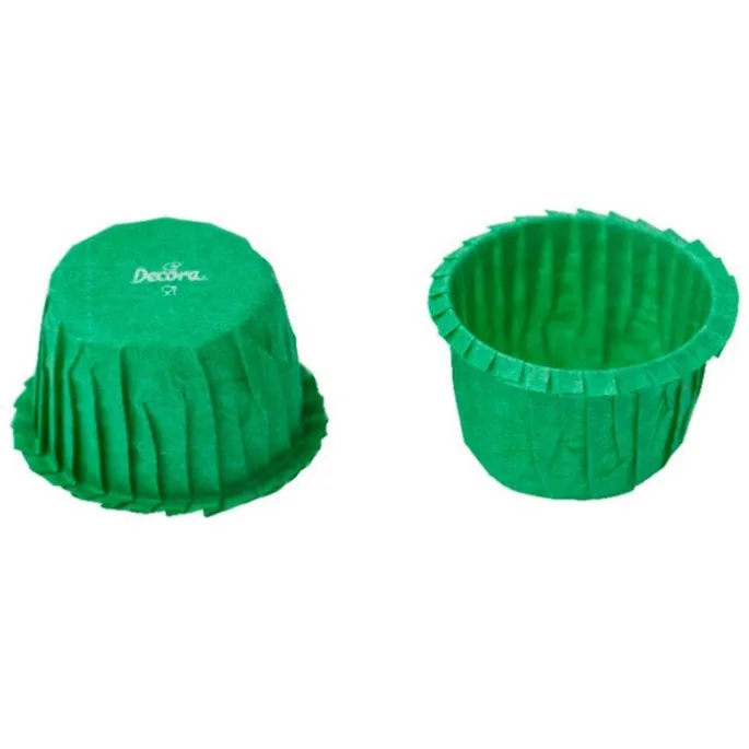 Cápsulas rizadas verdes (25) - Decora