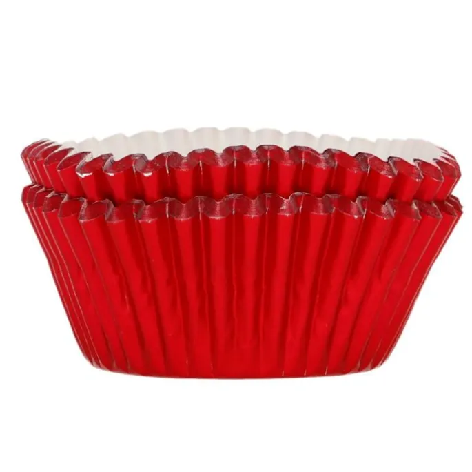 Cápsulas rojas metalizadas (48) - Funcakes