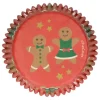 Cápsulas rojas muñecos de jengibre Navidad (48) - Funcakes