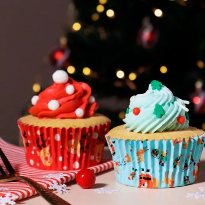 Cápsulas rojas y azules renos Papá Noel Navidad (60) - PME