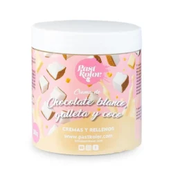 Crema de chocolate blanco, galleta y coco 300 g - Pastkolor