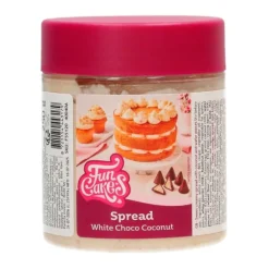 Crema de chocolate blanco y coco Spread White Choco Coconut 250 g - Funcakes